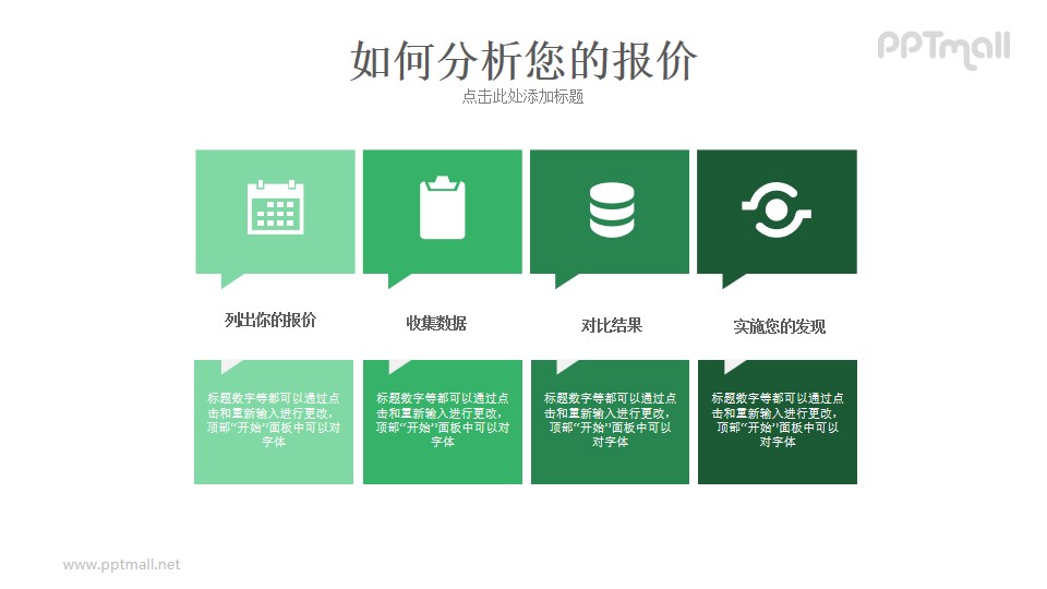 报价分析示意图PPT素材模板