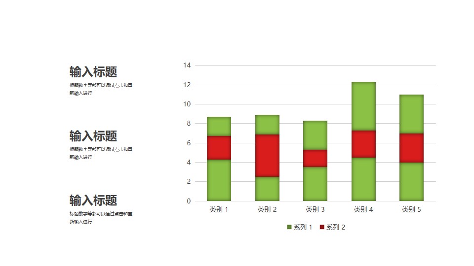 高亮数据的柱状图PPT图示