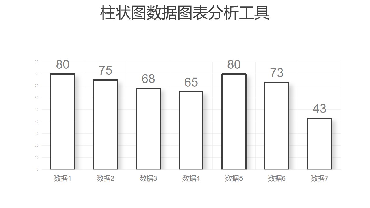 彩色简约柱状图数据分析PPT图表