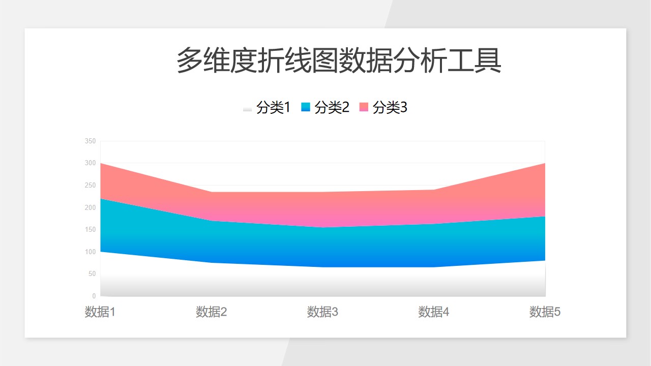 [副三组数据展示面积图数据分析工具PPT图表