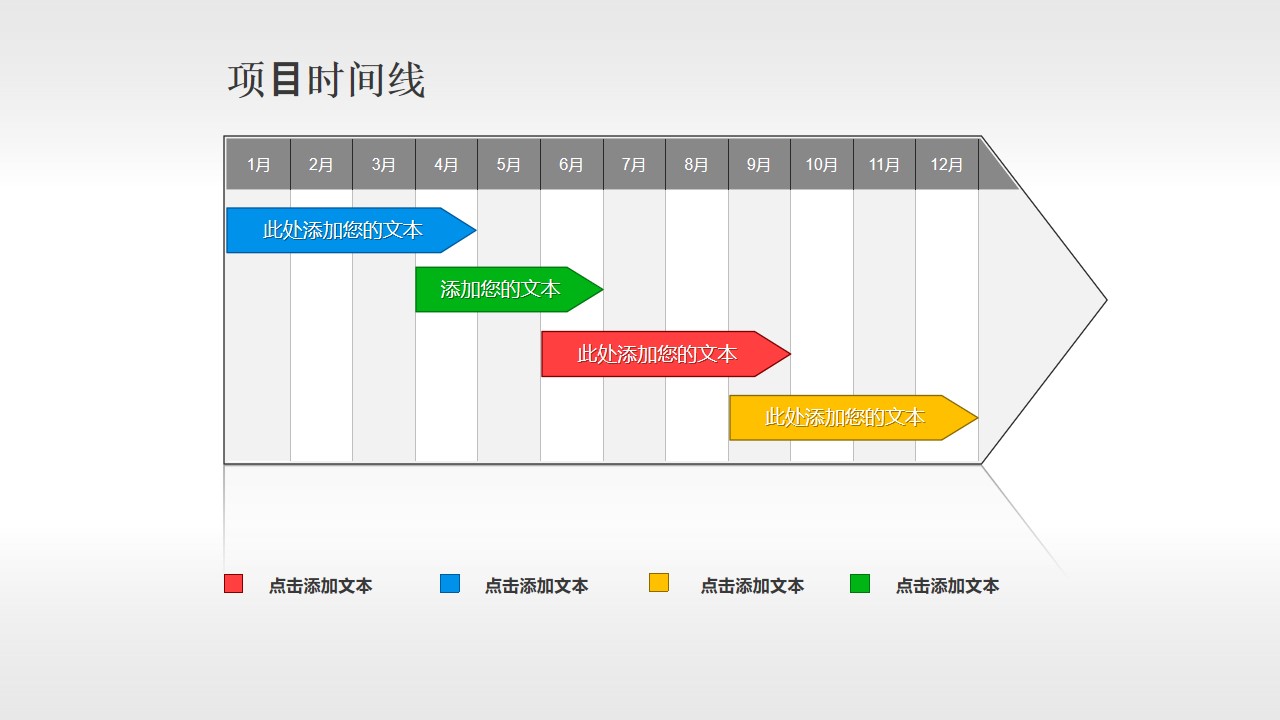 年度的项目进度时间线PPT素材